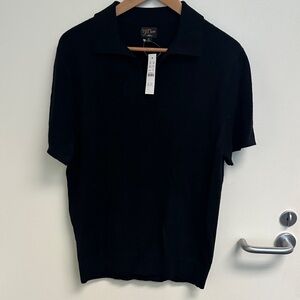 J. Crew Men’s Black Cashmere Polo Sweater